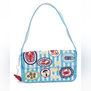 MADE IN INDIA Lobster Beaded Postage And Stamp Bag